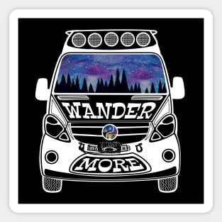 Wander More Camper Sprinter Van Road Trip Gypsy Life Surf Safari Van Life Magnet